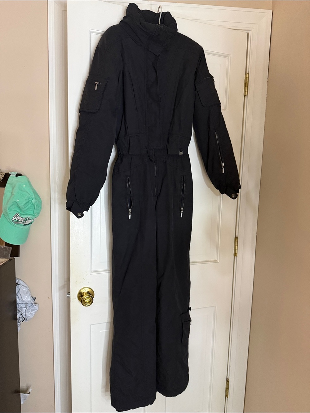 Black One-Piece Ski Snow Suit Nils